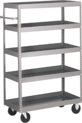 Quantum Storage - 1,000 Lb Capacity, 60" Wide x 24" Long x 57" High Shelf Cart - 5 Shelf, Steel - Industrial Tool & Supply