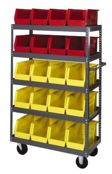 Quantum Storage - 1,000 Lb Capacity, 36" Wide x 18" Long x 57" High Shelf Cart - 5 Shelf, Steel - Industrial Tool & Supply