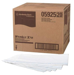 WypAll - 1/4 Fold Food Service Wipes - Box, 23-1/2" x 12-1/2" Sheet Size, Blue & White - Industrial Tool & Supply