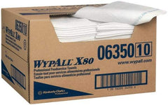 WypAll - 1/4 Fold Food Service Wipes - Box, 24" x 13-1/2" Sheet Size, Blue & White - Industrial Tool & Supply