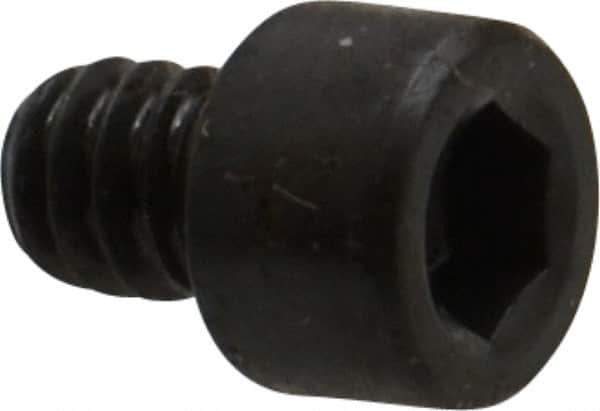 Made in USA - #10-24 UNC Hex Socket Drive, Socket Cap Screw - Alloy Steel, Black Oxide Finish, Fully Threaded, 1/4" Length Under Head - Industrial Tool & Supply
