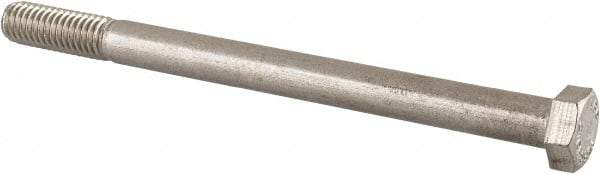 Value Collection - 3/8-16 UNC, 5" Length Under Head Hex Head Cap Screw - Partially Threaded, Grade 316 Stainless Steel, Uncoated, 9/16" Hex - Industrial Tool & Supply