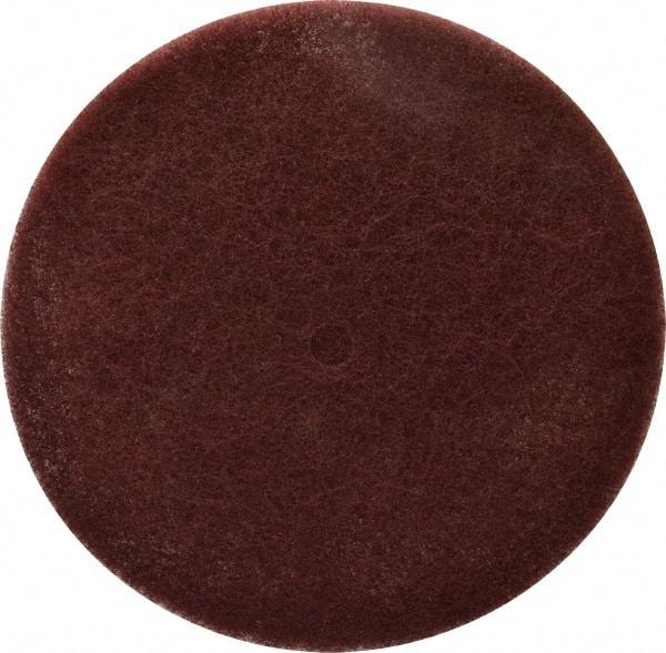 3M - 8" Very Fine Grade Aluminum Oxide Deburring Disc - 1/2" Center Hole, Arbor Connection, Maroon, 3,000 Max RPM - Industrial Tool & Supply