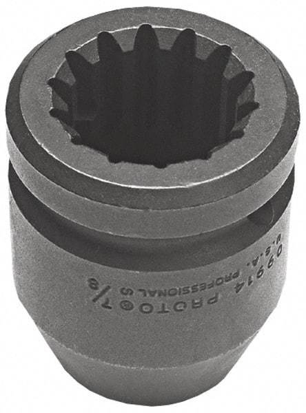Proto - #5 Spline Drive, 2-3/16" Socket, Impact Socket - 6 Points, 3-3/4" OAL - Industrial Tool & Supply