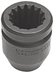 Proto - #5 Spline Drive, 2-1/4" Socket, Impact Socket - 6 Points, 4-3/16" OAL - Industrial Tool & Supply