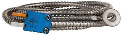 Thermo Electric - 0 to 750°F, T Surface, Thermocouple Probe - 4 Ft. Cable Length, Mini Connector, 15 Sec Response Time - Industrial Tool & Supply
