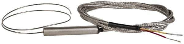 Thermo Electric - 0 to 2012°F, K Flexible, Thermocouple Probe - 3 Ft. Cable Length, Stripped Ends, 12 Inch Probe Sheath Length, 4 Sec Response Time - Industrial Tool & Supply