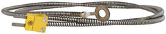 Thermo Electric - 0 to 900°F, K Surface, Thermocouple Probe - 4 Ft. Cable Length, Mini Connector, 15 Sec Response Time - Industrial Tool & Supply