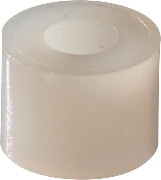 Electro Hardware - 0.116" ID x 1/4" OD, #4 Screw, Grade 101 Nylon Female Unthreaded Circuit Board Spacer - Round Body, Uncoated, 3/16" OAL - Industrial Tool & Supply