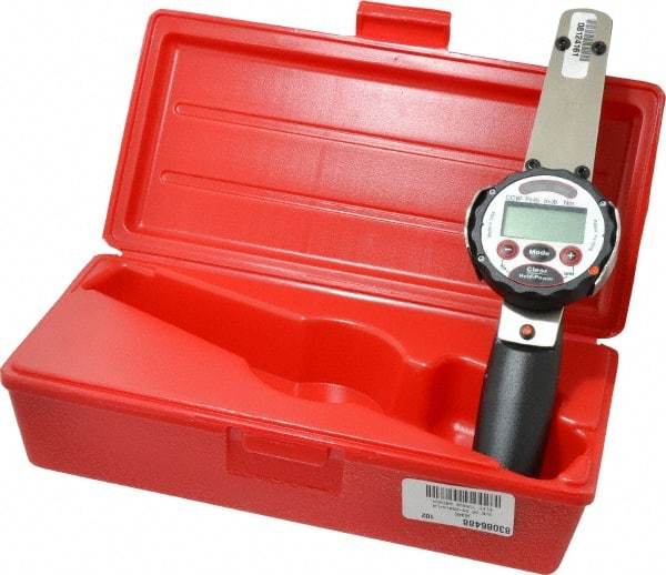 Proto - 3/8" Drive Electronic Digital Torque Wrench - 2.1 Ft/Lb to 28 N/m Torque, 10-5/8" OAL, 0.01 N/m Graduation, Fixed Head - Industrial Tool & Supply