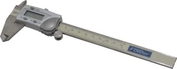 Fowler - 0 to 150mm Range, 0.01mm Resolution, IP54 Electronic Caliper - Stainless Steel with 1.56" Stainless Steel Jaws, 0.02mm Accuracy, SPC Output - Industrial Tool & Supply