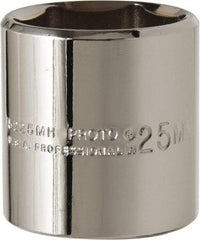 Proto - 3/8" Drive, Standard Hand Socket - 6 Points, 1-3/8" OAL, Chrome Vanadium, Chrome Finish - Industrial Tool & Supply