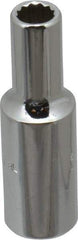 Proto - 3/8" Drive, Deep Hand Socket - 12 Point, 2" OAL, Chrome Finish - Industrial Tool & Supply