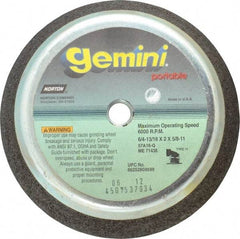 Norton - 6" Diam, 2" Overall Thickness, 16 Grit, Type 11 Tool & Cutter Grinding Wheel - Very Coarse Grade, Aluminum Oxide, Q Hardness, 6,000 RPM - Industrial Tool & Supply