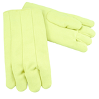 14" High Temperature Fiberglass Gloves - Wool Lined - Yellow - Industrial Tool & Supply