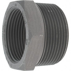 Made in USA - Size 1-1/2 x 1-1/4", Class 3,000, Forged Carbon Steel Black Pipe Hex Bushing - 3,000 psi, Threaded End Connection - Industrial Tool & Supply