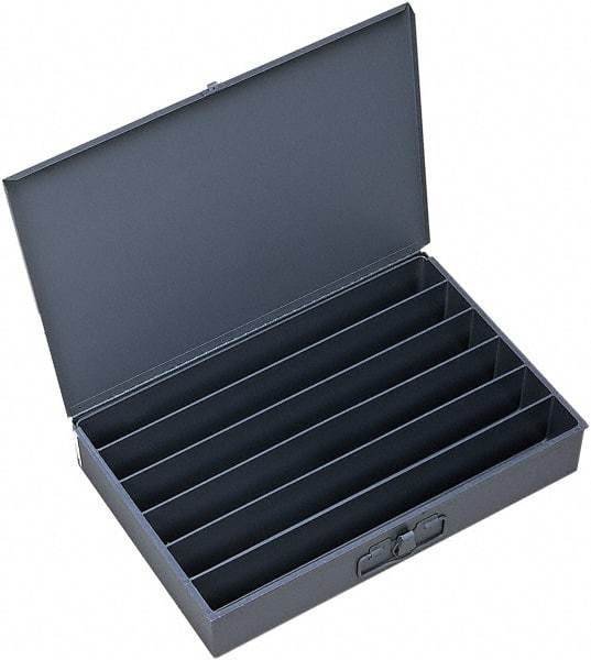 Durham - 18 Inches Wide x 3 Inches High x 12 Inches Deep Compartment Box - Steel , 6 Compartments - Industrial Tool & Supply
