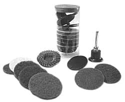 Made in USA - 1 Piece, 36, 60 Grit, 2" Disc Diam, Abrasive Disc Kit - Very Coarse, Medium Grade - Industrial Tool & Supply