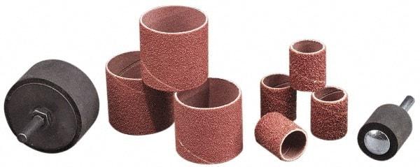 Made in USA - 150 Grit Aluminum Oxide Coated Spiral Band - 2" Diam x 9" Wide, Very Fine Grade - Industrial Tool & Supply