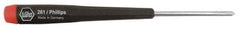 Wiha - #00, 4-5/8" OAL, Standard Phillips Screwdriver - 1-9/16" Blade Length, Ergonomic Handle - Industrial Tool & Supply