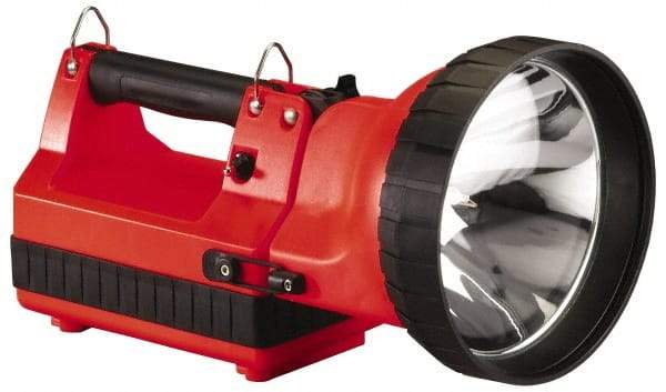 Streamlight - Xenon Bulb, Spotlight/Lantern Flashlight - Orange Plastic Body, 1 Lead-Acid Battery Included - Industrial Tool & Supply