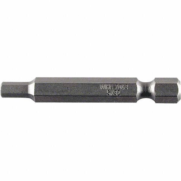 Wiha - 1/8" Power Bit - 1/4" Drive, 2" OAL - Industrial Tool & Supply