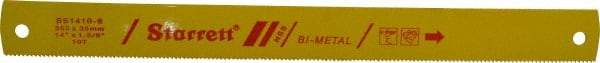 Starrett - 14" Long, 10 Teeth per Inch, Bi-Metal Power Hacksaw Blade - Toothed Edge, 1-3/8" Wide x 0.062" Thick - Industrial Tool & Supply