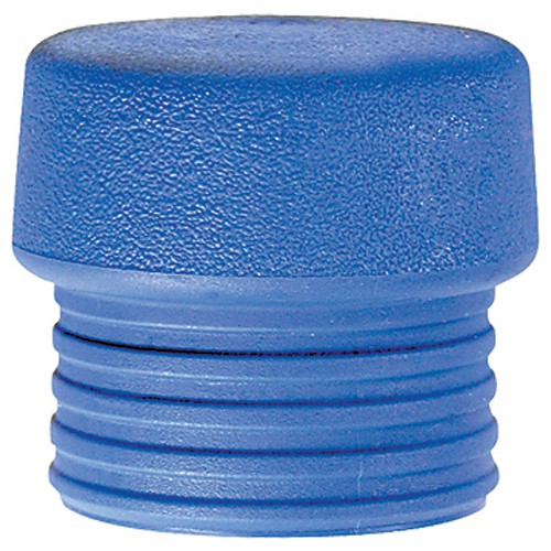 Split Head Mallet Face 1.5″ Soft Shore Hardness 21-D, Blue, TPE - Industrial Tool & Supply