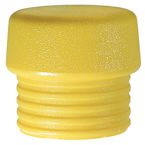 Split Head Mallet Face 2.4″ Med Hard Shore Hardness 65-D, Yellow, Polyurethane - Industrial Tool & Supply