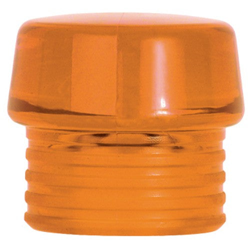 Split Head Mallet Face 1.5″ Hard, Shore Hardness 72-D, Orange, Cell Acetate - Industrial Tool & Supply