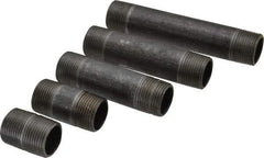 Made in USA - 66 Piece, 3/4" Pipe, Black Finished Steel Pipe Nipple Set - Schedule 40, (6) Close, (6) 1-1/2, (6) 2, (6) 2-1/2, (6) 3, (6) 3-1/2, (6) 4, (6) 4-1/2, (6) 5, (6) 5-1/2, (6) 6 - Industrial Tool & Supply