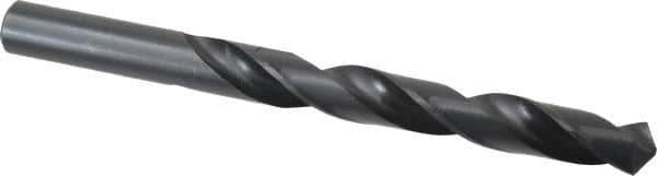 Hertel - 9/16" 118° High Speed Steel Jobber Drill - Oxide Finish, Right Hand Cut, Spiral Flute, Straight Shank, 6-5/8" OAL, Standard Point - Industrial Tool & Supply