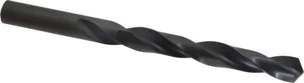Hertel - 19/32" 118° High Speed Steel Jobber Drill - Oxide Finish, Right Hand Cut, Spiral Flute, Straight Shank, 7-1/8" OAL, Standard Point - Industrial Tool & Supply