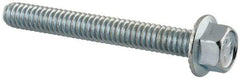 Value Collection - 1/4-20 UNC, 2" Length Under Head, Hex Drive Flange Bolt - 2" Thread Length, Grade 5 Steel, Serrated Flange, Zinc-Plated Finish - Industrial Tool & Supply