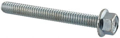 Value Collection - 1/4-20 UNC, 2-1/4" Length Under Head, Hex Drive Flange Bolt - 2-1/4" Thread Length, Grade 5 Steel, Serrated Flange, Zinc-Plated Finish - Industrial Tool & Supply