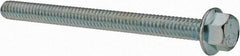 Value Collection - 1/4-20 UNC, 3" Length Under Head, Hex Drive Flange Bolt - 3" Thread Length, Grade 5 Steel, Serrated Flange, Zinc-Plated Finish - Industrial Tool & Supply