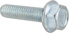 Value Collection - 5/16-18 UNC, 1-1/4" Length Under Head, Hex Drive Flange Bolt - 1-1/4" Thread Length, Grade 5 Steel, Serrated Flange, Zinc-Plated Finish - Industrial Tool & Supply