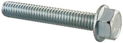 Value Collection - 5/16-18 UNC, 2" Length Under Head, Hex Drive Flange Bolt - 2" Thread Length, Grade 5 Steel, Serrated Flange, Zinc-Plated Finish - Industrial Tool & Supply