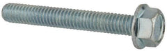 Value Collection - 5/16-18 UNC, 2-1/4" Length Under Head, Hex Drive Flange Bolt - 2-1/4" Thread Length, Grade 5 Steel, Serrated Flange, Zinc-Plated Finish - Industrial Tool & Supply
