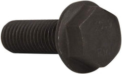 Value Collection - M10x1.50 Metric Coarse, 30mm Length Under Head, Hex Drive Flange Bolt - 30mm Thread Length, Grade 10.9 Alloy Steel, Smooth Flange, Phosphate & Oil Finish - Industrial Tool & Supply