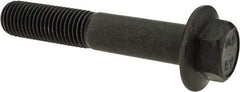 Value Collection - M16x2.00 Metric Coarse, 90mm Length Under Head, Hex Drive Flange Bolt - 50mm Thread Length, Grade 10.9 Alloy Steel, Smooth Flange, Phosphate & Oil Finish - Industrial Tool & Supply