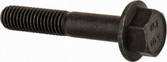 Value Collection - M8x1.25 Metric Coarse, 45mm Length Under Head, Hex Drive Flange Bolt - 30mm Thread Length, Grade 10.9 Alloy Steel, Smooth Flange, Phosphate & Oil Finish - Industrial Tool & Supply