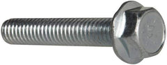 Value Collection - 5/16-18 UNC, 1-3/4" Length Under Head, Hex Drive Flange Bolt - 1-3/4" Thread Length, Grade 8 Steel, Serrated Flange, Zinc-Plated Finish - Industrial Tool & Supply
