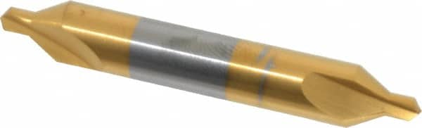Hertel - #4 Plain Cut 60° Incl Angle Solid Carbide Combo Drill & Countersink - Industrial Tool & Supply