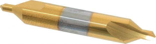 Hertel - #5 Plain Cut 60° Incl Angle Solid Carbide Combo Drill & Countersink - Industrial Tool & Supply