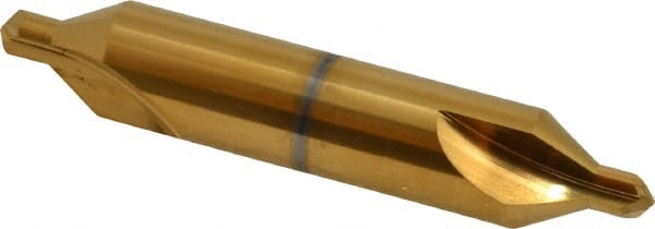 Hertel - #7 Plain Cut 60° Incl Angle Solid Carbide Combo Drill & Countersink - Industrial Tool & Supply