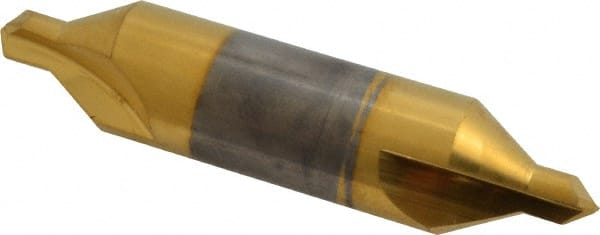 Hertel - #8 Plain Cut 60° Incl Angle Solid Carbide Combo Drill & Countersink - Industrial Tool & Supply