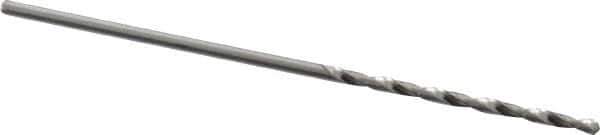 Hertel - #65 118° Solid Carbide Jobber Drill - Bright Finish, Right Hand Cut, Spiral Flute, Straight Shank, 1-1/8" OAL, Standard Point - Industrial Tool & Supply