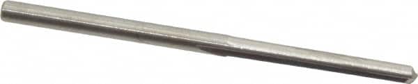 Hertel - #40, 0.098", 140° Point, Solid Carbide Straight Flute Drill Bit - Industrial Tool & Supply