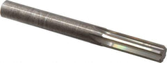Hertel - 7/16" Solid Carbide 6 Flute Chucking Reamer - Straight Flute, 7/16" Straight Shank, 1-3/8" Flute Length, 4" OAL - Industrial Tool & Supply
